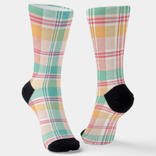 Multicolor Chequered Plaid Socks