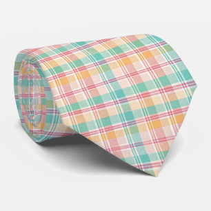 Multicolor Chequered Plaid Tie