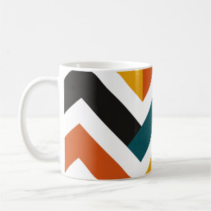 Multicolor Chevron Geometric Pattern Coffee Mug