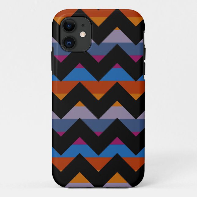 Multicolor Chevron Zigzag Stripe Pattern Case-Mate iPhone Case (Back)