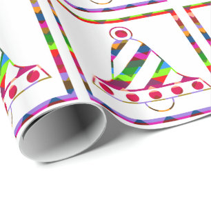 Multicolor Christmas Bells Wrapping Paper
