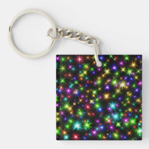 Multicolor Christmas Star Rays-57191 Keychain