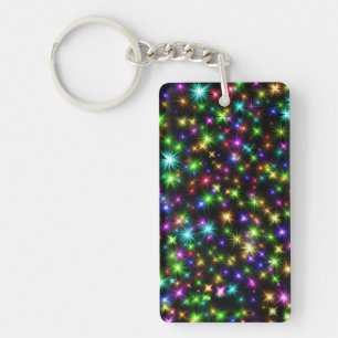 Multicolor Christmas Star Rays-57191 Keychain