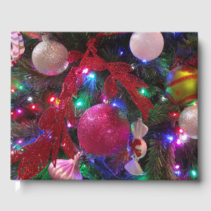 Multicolor Christmas Tree Colorful Holiday Guest Book