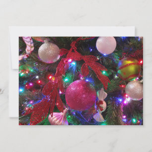 Multicolor Christmas Tree Colourful Holiday Card
