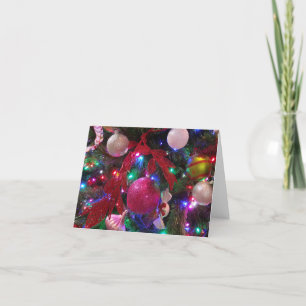 Multicolor Christmas Tree Colourful Holiday Card