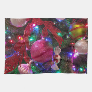 Multicolor Christmas Tree Colourful Holiday Kitchen Towel