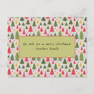 Multicolor Christmas Tree Postcard