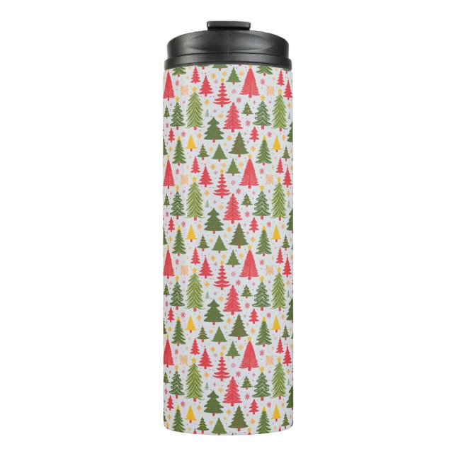 Multicolor Christmas Tree Thermal Tumbler (Front)