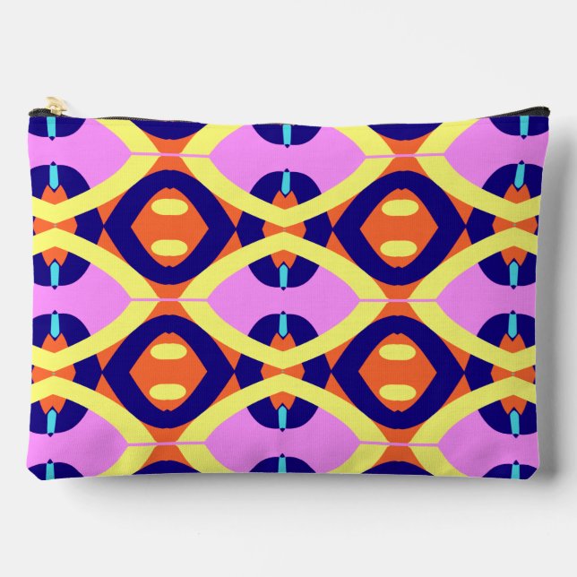 Multicolor classic trendy makeup accessory pouch (Front)