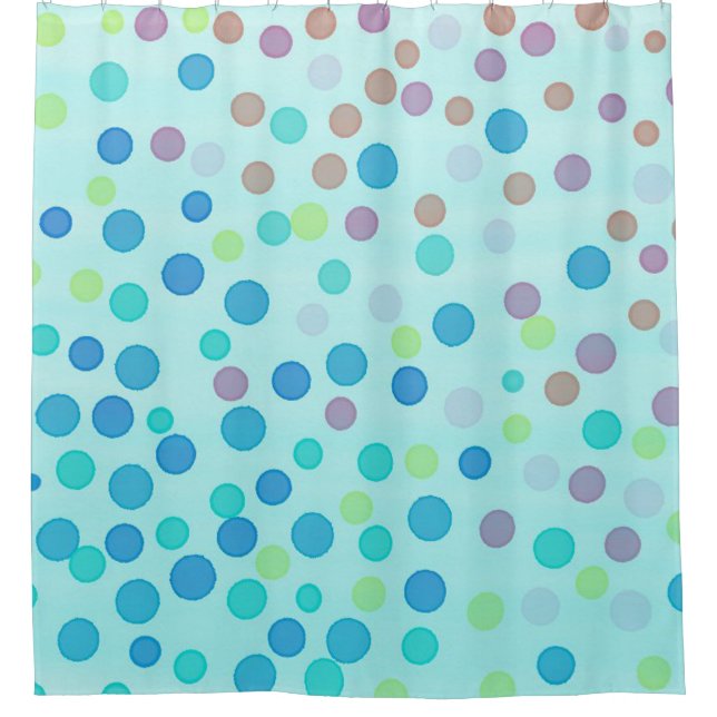 Multicolor confetti dots on blue (Front)