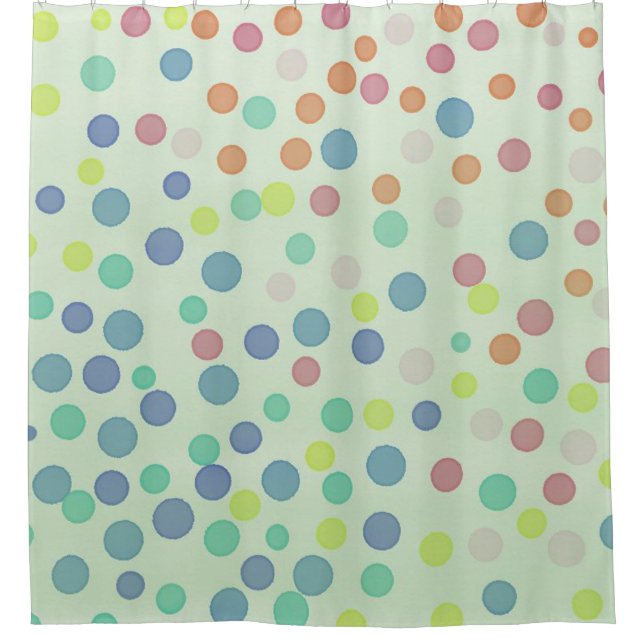 Multicolor confetti dots on mint green (Front)