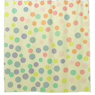 Multicolor confetti dots on pastel yellow