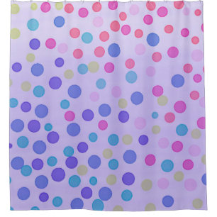 Multicolor confetti dots on purple