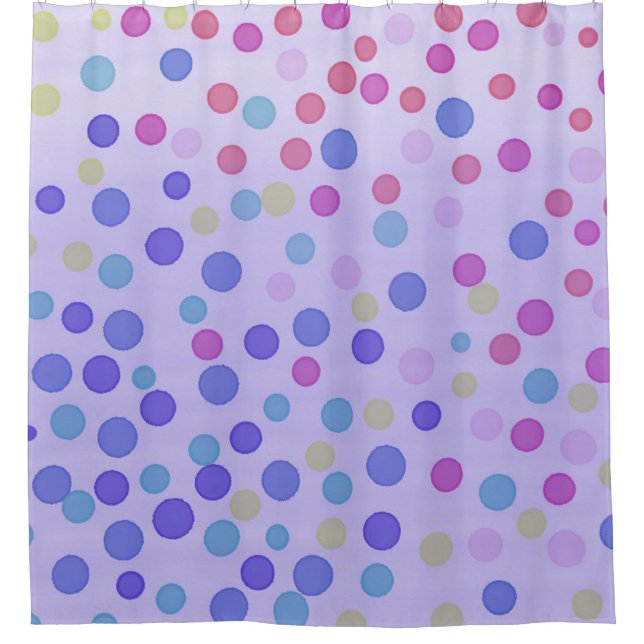 Multicolor confetti dots on purple (Front)
