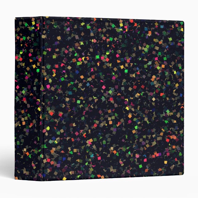 Multicolor Confetti Glitter #2 Binder (Front/Spine)