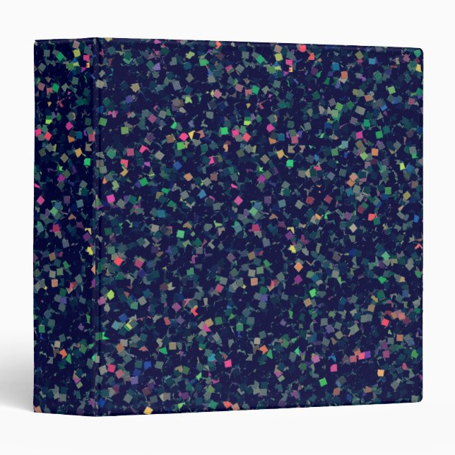 Multicolor Confetti Glitter Binder (Front/Spine)