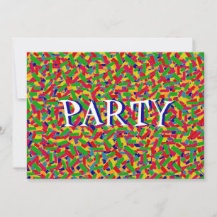Multicolor Confetti Invitation