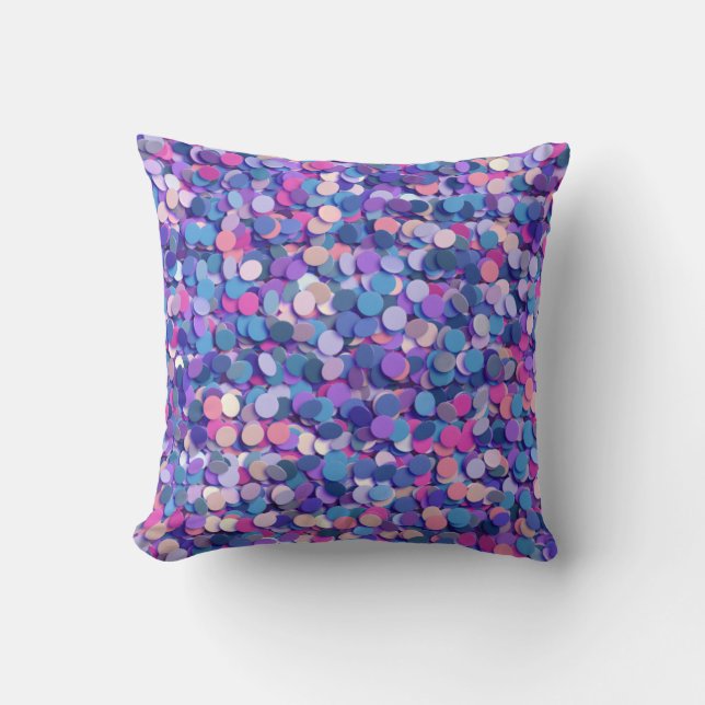 Multicolor Confetti Throw Pillow (Front)