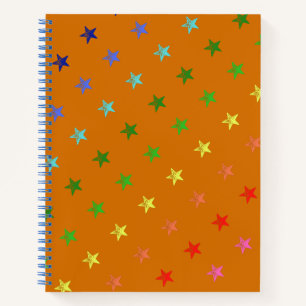 Multicolor Crayon Stars Notebook