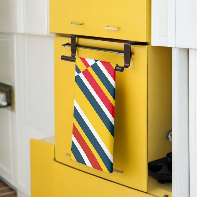 Multicolor Diagonal Stripes Kitchen Towel (Kitchen Towel)