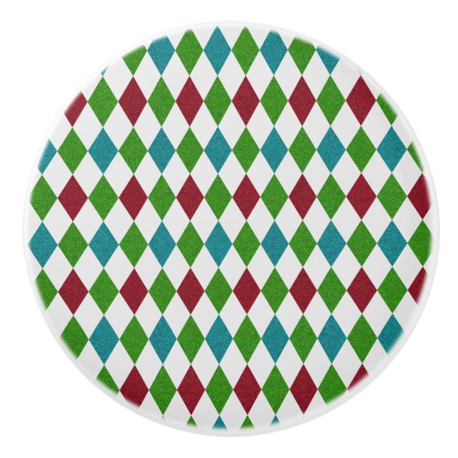 Multicolor Diamond Glitter Ceramic Knob (Front)