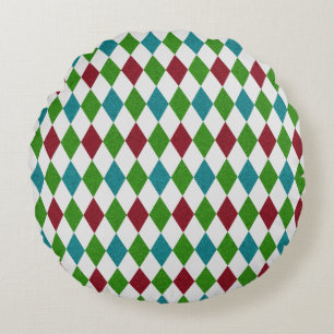 Multicolor Diamond Glitter Round Pillow