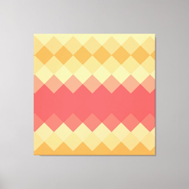 Multicolor Diamond Seamless Pattern 3 Canvas Print (Front)