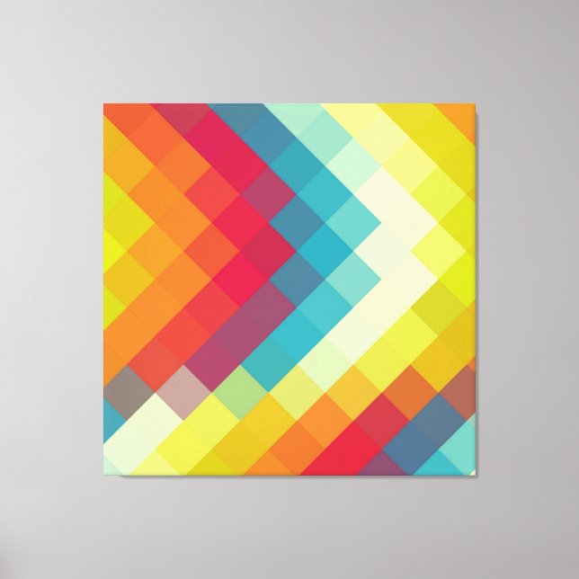 Multicolor Diamond Seamless Pattern 4 Canvas Print (Front)