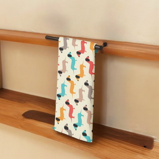 Multicolor Dogs Pattern Kitchen Towel (Kitchen Towel)