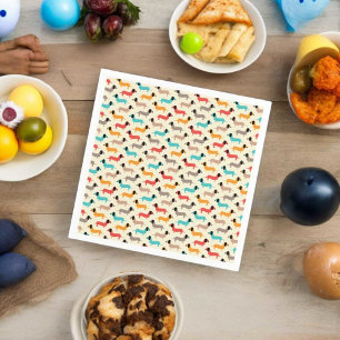 Multicolor Dogs Pattern Napkin