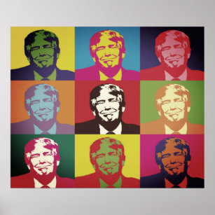 MultiColor Donald Trump Poster