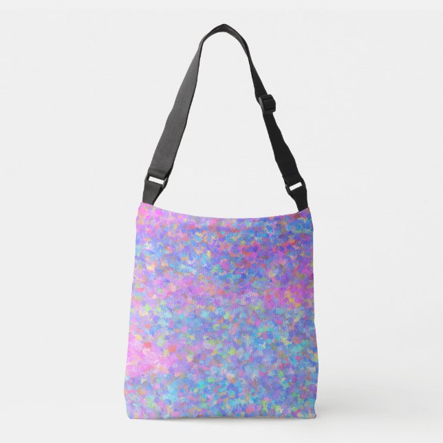 Multicolor Dot Art Crossbody Bag (Front)