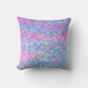 Multicolor Dot Art Throw Pillow
