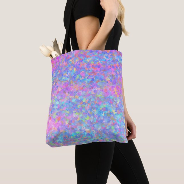 Multicolor Dot Art Tote Bag (Close Up)