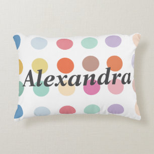 Multicolor Dots Pattern Accent Pillow