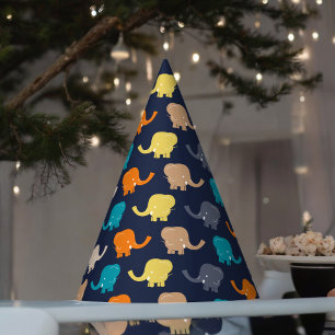 Multicolor Elephant Cartoon Party Hat