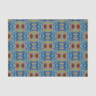 Multicolor Estonian folk art floral pattern Tissue Paper