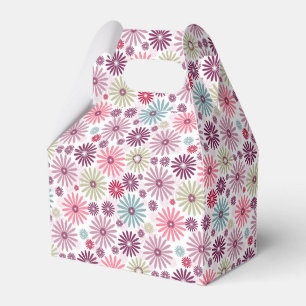 Multicolor ethnic pastel floral seamless favor box