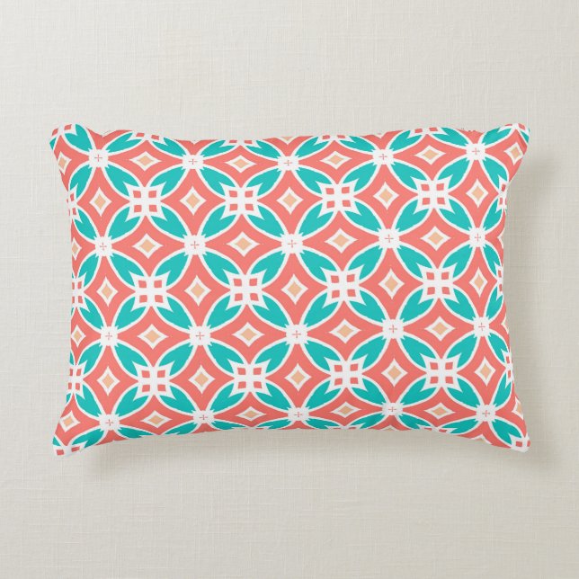 Multicolor Ethnic Pattern Accent Pillow (Front)
