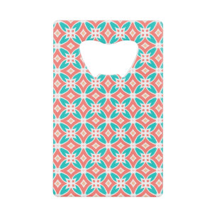 Multicolor Ethnic Pattern Credit Card Bottle Opener
