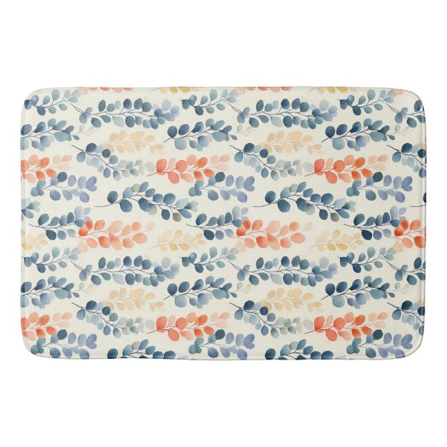 Multicolor Eucalyptus Botanical Bath Mat (Front)