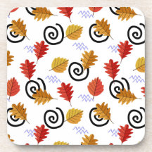 Multicolor Fall Geographic Leaves