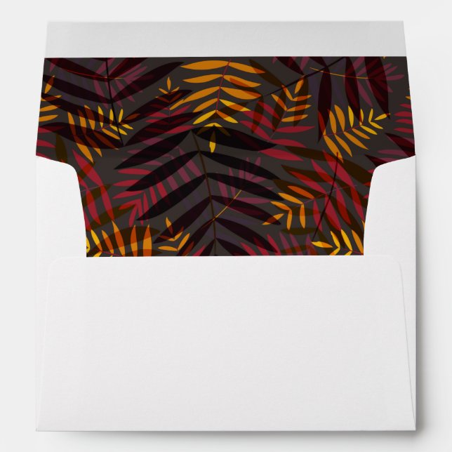 Multicolor Fall Leave  Envelope (Back (Bottom))