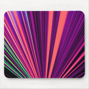 Multicolor Fan of Laser Lights Pink, Purple, Green Mouse Pad