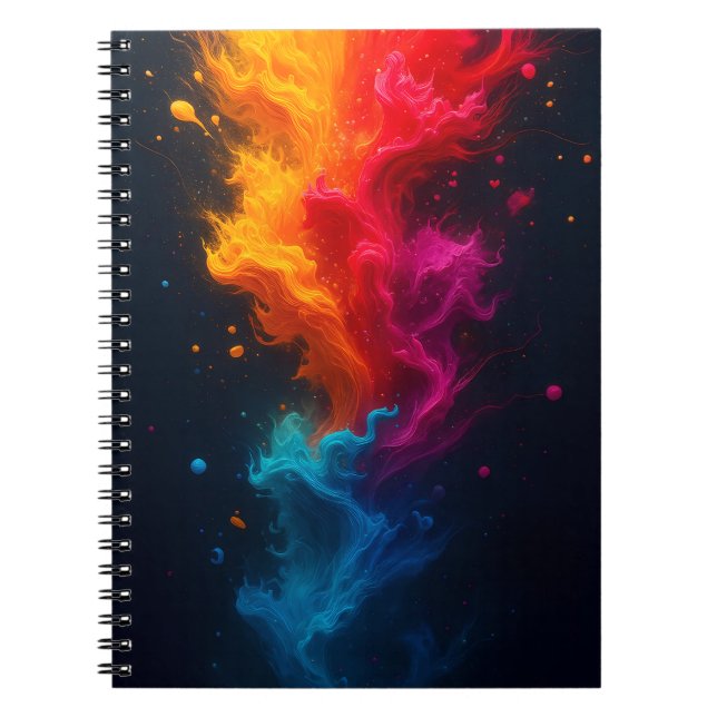 Multicolor Fire Notebook (Front)