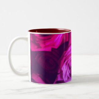 Multicolor floral design Two-Tone coffee mug