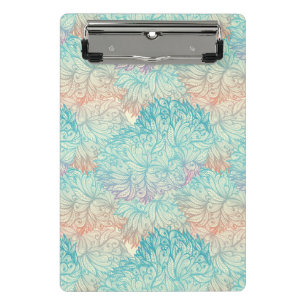 Multicolor Floral Doodle Pattern Mini Clipboard