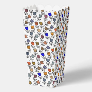 Multicolor floral pattern favor box