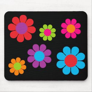Multicolor Flower Power Mouse Pad